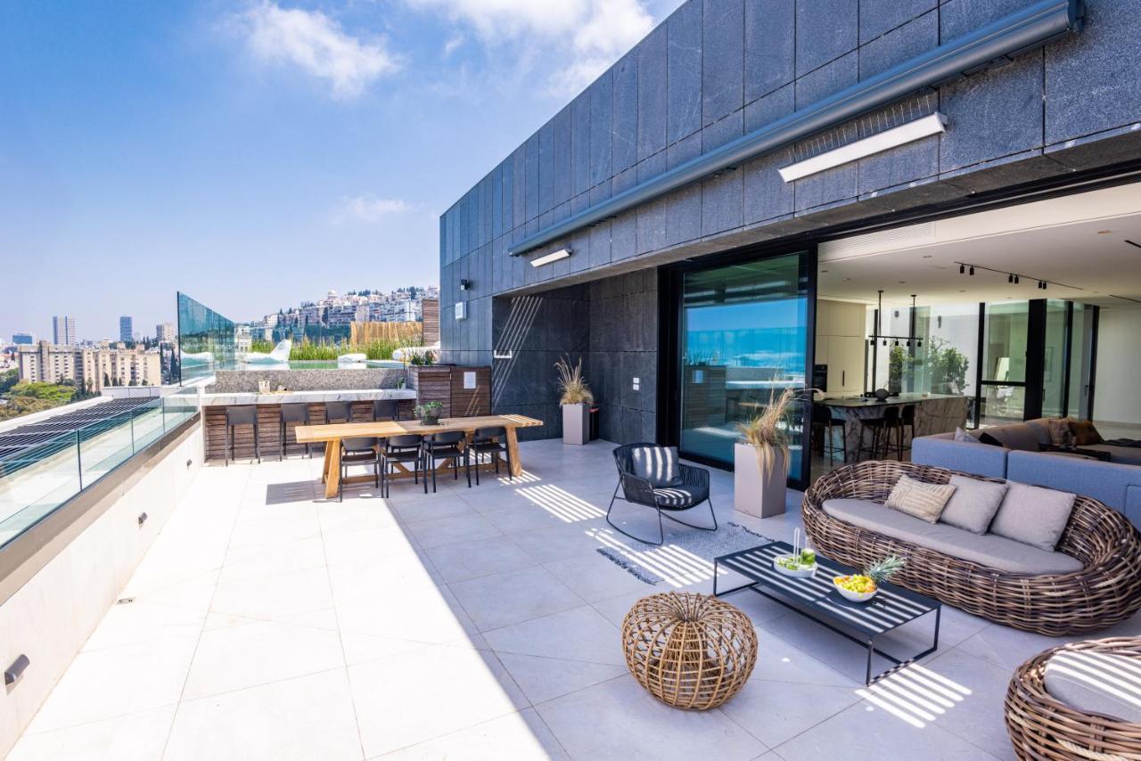 Serene - Infinity Cview Pool - 4 Bedrooms Luxury Penthouse Haifa Exterior foto